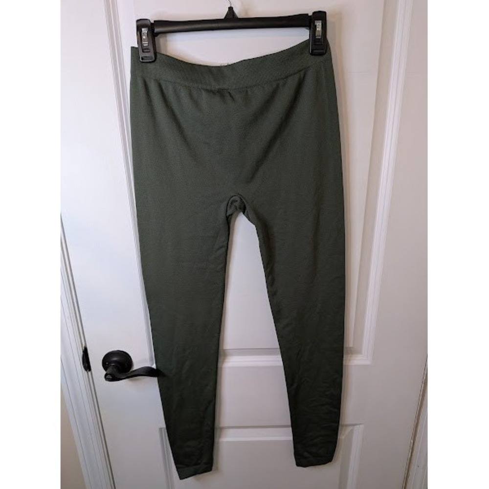 Olive + Oak Womens Olive Green Textured High Rise Leggings XS LF4L00063BK